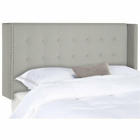 SAFAVIEH Keegan Linen Queen Size Headboard- Silver - 53.9 x 8.3 x 45.7 in. MCR4006K-Q